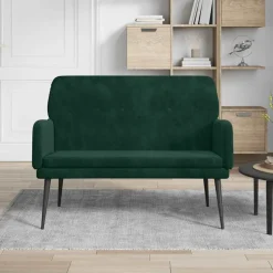 vidaXL Sitzbank Dunkelgrün 108x79x79 cm Samt