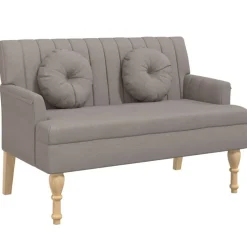 vidaXL Sitzbank mit Kissen Taupe 113x64,5x75,5 cm Stoff