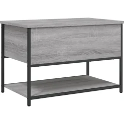 vidaXL Sitzbank mit Stauraum Grau Sonoma 70x42,5x47 cm Holzwerkstoff