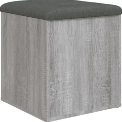 vidaXL Sitzbank mit Stauraum Grau Sonoma 42x42x45 cm Holzwerkstoff