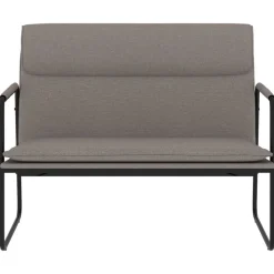 vidaXL Sitzbank Taupe 100x64x80 cm Stoff