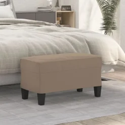 vidaXL Sitzbank Taupe 70x35x41 cm Mikrofasergewebe