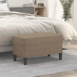 vidaXL Sitzbank Taupe 70x35x41 cm Stoff