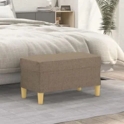 vidaXL Sitzbank Taupe 70x35x41 cm Stoff