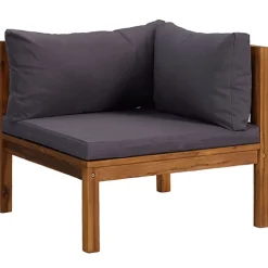 vidaXL 2-Sitzer-Gartensofa mit Kissen Massivholz Akazie