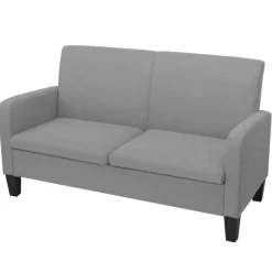 vidaXL 2-Sitzersofa 135 x 65 x76 cm Hellgrau