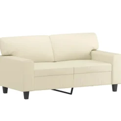 vidaXL 2-Sitzer-Sofa Creme 120 cm Kunstleder