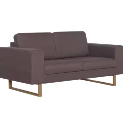 vidaXL 2-Sitzer-Sofa Stoff Taupe