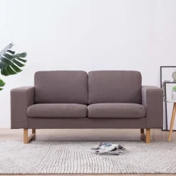 vidaXL 2-Sitzer-Sofa Stoff Taupe