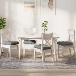 vidaXL Sitzkissen 4 pcs Dunkelgrau 40 x 40 cm Mikrofaserstoff