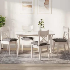 vidaXL Sitzkissen 4 pcs Taupe 40 x 40 x 6 cm Stoff