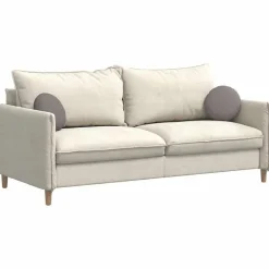 vidaXL Sitzkissen 2 pcs Taupe Ø30 x 13 cm Stoff