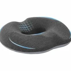 vidaXL Sitzkissen Einfarbig Dunkelgrau 42 x 36,5 x 8 cm Viscoschaum