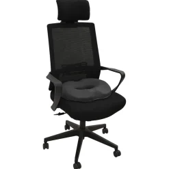 vidaXL Sitzkissen Einfarbig Dunkelgrau 42 x 36,5 x 8 cm Viscoschaum