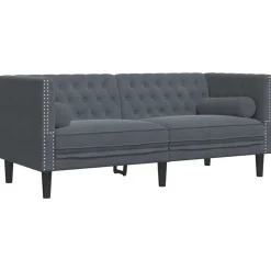 vidaXL Sofa Dunkelgrau 174 x 74,5 x 70,5 cm Samt