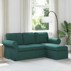 vidaXL Sofa Dunkelgrün 215 x 138 x 80 cm Stoff