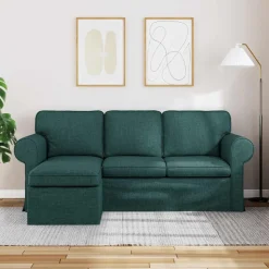 vidaXL Sofa Dunkelgrün 215 x 138 x 80 cm Stoff