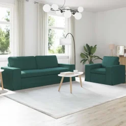 vidaXL Sofa Set 2 pcs Dunkelgrün 182 x 80 x 82 cm Stoff