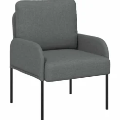 vidaXL Sofas mit Kissen 55cm Dunkelgrau Sperrholz