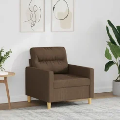 vidaXL Sofasessel Braun 60 cm Stoff