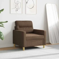 vidaXL Sofasessel Braun 60 cm Stoff
