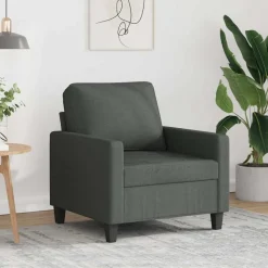 vidaXL Sofasessel Dunkelgrau 60 cm Stoff