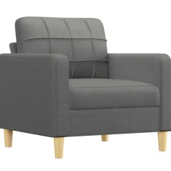 vidaXL Sofasessel Dunkelgrau 60 cm Stoff