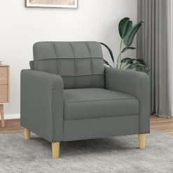 vidaXL Sofasessel Dunkelgrau 60 cm Stoff