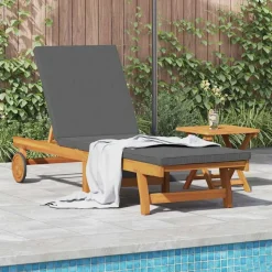vidaXL Sonnenliege Braun 199 x 63 x 85 cm Massivholz Akazie