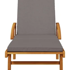 vidaXL Sonnenliegen 2 Stk. mit Auflagen 200x68x83 cm Massivholz Akazie