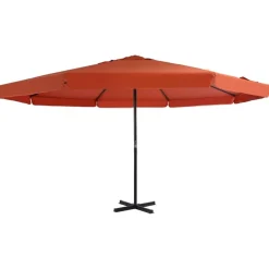 vidaXL Sonnenschirm Aluminium-Mast 500 cm Terrakotta-Rot