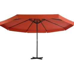 vidaXL Sonnenschirm Aluminium-Mast 500 cm Terrakotta-Rot