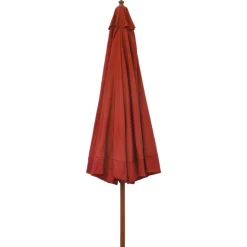 vidaXL Sonnenschirm mit Holzmast 330 cm Terrakotta