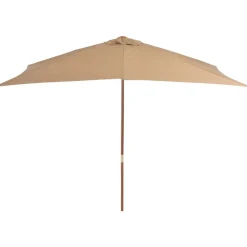 vidaXL Sonnenschirm mit Holz-Mast 200x300 cm Taupe