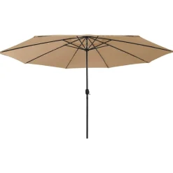 vidaXL Sonnenschirm mit LED-Beleuchtung 400 cm Taupe