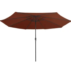 vidaXL Sonnenschirm mit Metall-Mast 390 cm Terrakotta