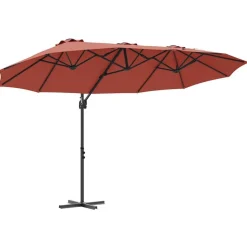 vidaXL Sonnenschirm Terrakotta 372 x 198 x 243 cm