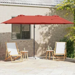 vidaXL Sonnenschirm Terrakotta 372 x 198 x 243 cm