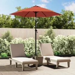 vidaXL Sonnenschirm Terrakotta 200 x 224 cm Aluminium