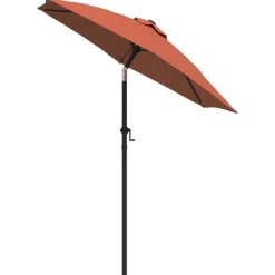 vidaXL Sonnenschirm Terrakotta 200 x 224 cm Aluminium