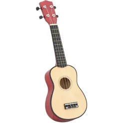 vidaXL Sopran Ukulele Set für Kinder mit Tasche Dunkles Holz 21"