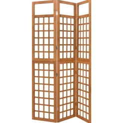 vidaXL Spalier/Paravent 3-teilig Massivholz Tanne 121x180,5 cm