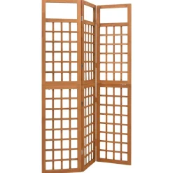 vidaXL Spalier/Paravent 3-teilig Massivholz Tanne 121x180,5 cm