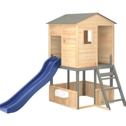 vidaXL Spielturm Dunkelgrau Massivholz Tanne