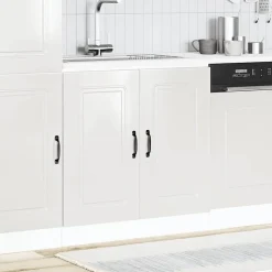 vidaXL Spülenunterschrank Kalmar Hochglanz-Weiß 80x46x81,5 cm