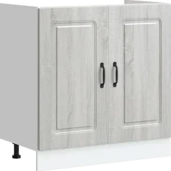 vidaXL Spülenunterschrank Kalmar Grau Sonoma 80x46x81,5 cm