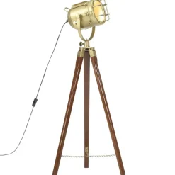 vidaXL Stehleuchte Dreibein Massivholz Mango 97 cm