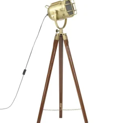 vidaXL Stehleuchte Dreibein Massivholz Mango 97 cm