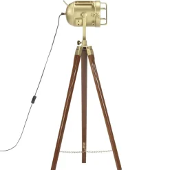 vidaXL Stehleuchte Dreibein Massivholz Mango 97 cm