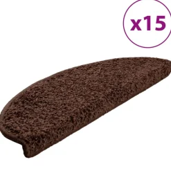 vidaXL Stufenmatten 15 Stk. 65x21x4 cm Braun Halbrund Groß